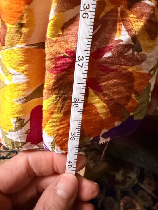 Adrianna Papell Floral Midi Dress - Purple, Pink & Yellow - Picture 9 of 15